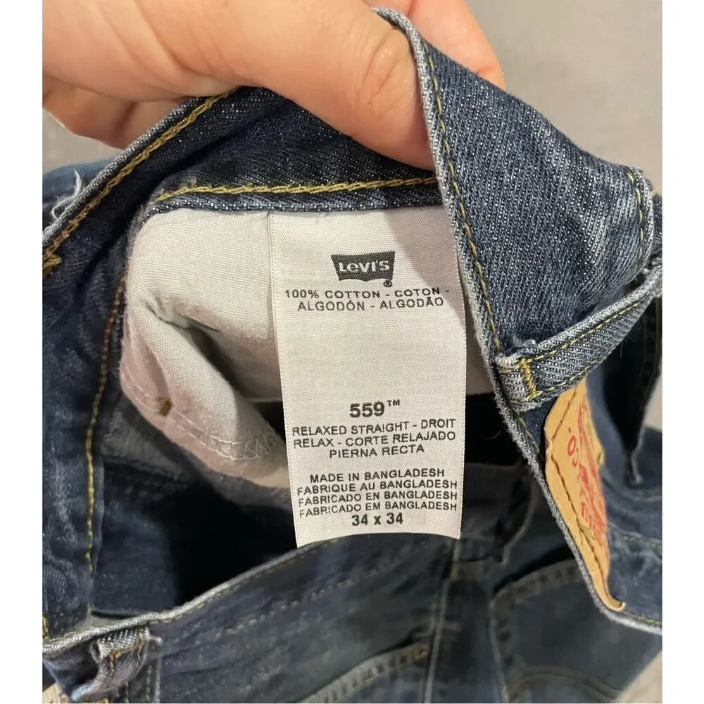 Levi’s Relaxed Straight Men’s Jeans 34x34 Dark Wash